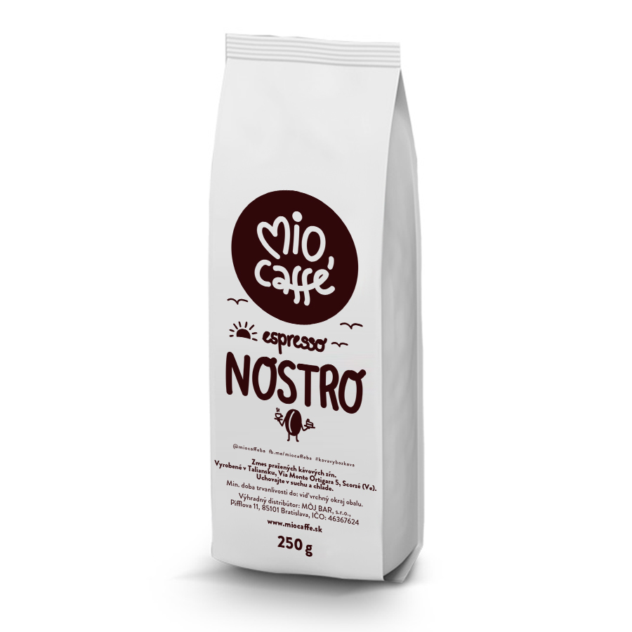 Mio caffé NOSTRO (60/40) zrnková káva 250g